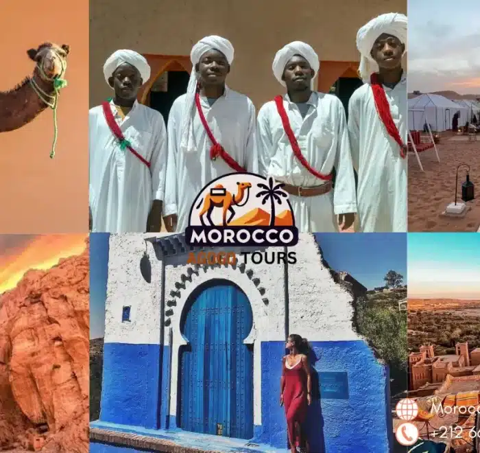 12 Day Morocco Itinerary from Fes to Tangier featuring the Sahara Desert, imperial cities, coastal towns, camel trekking in Merzouga, and the blue city of Chefchaouen.