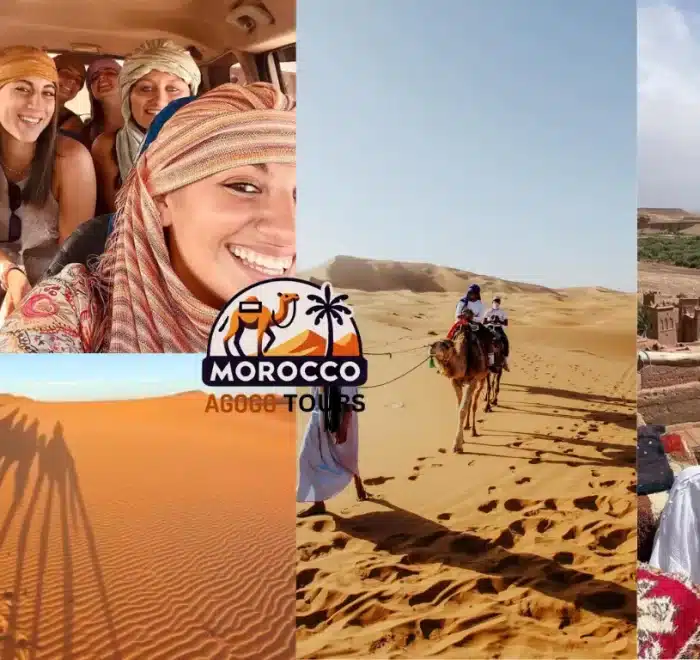 Highlights of the 3-day Marrakech to Fes desert tour: Camel trekking, luxury desert camp, and High Atlas Mountains.