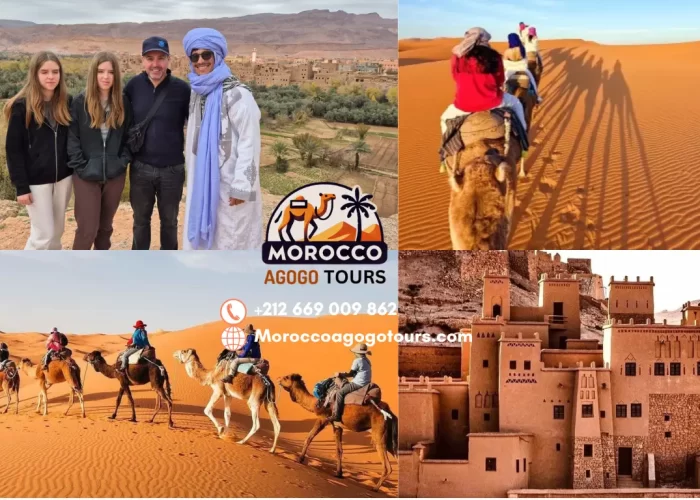 Discover the beauty of Kasbah Ait Ben Haddou, Dades Valley, and Sahara Desert on a 3-day Merzouga desert tour.