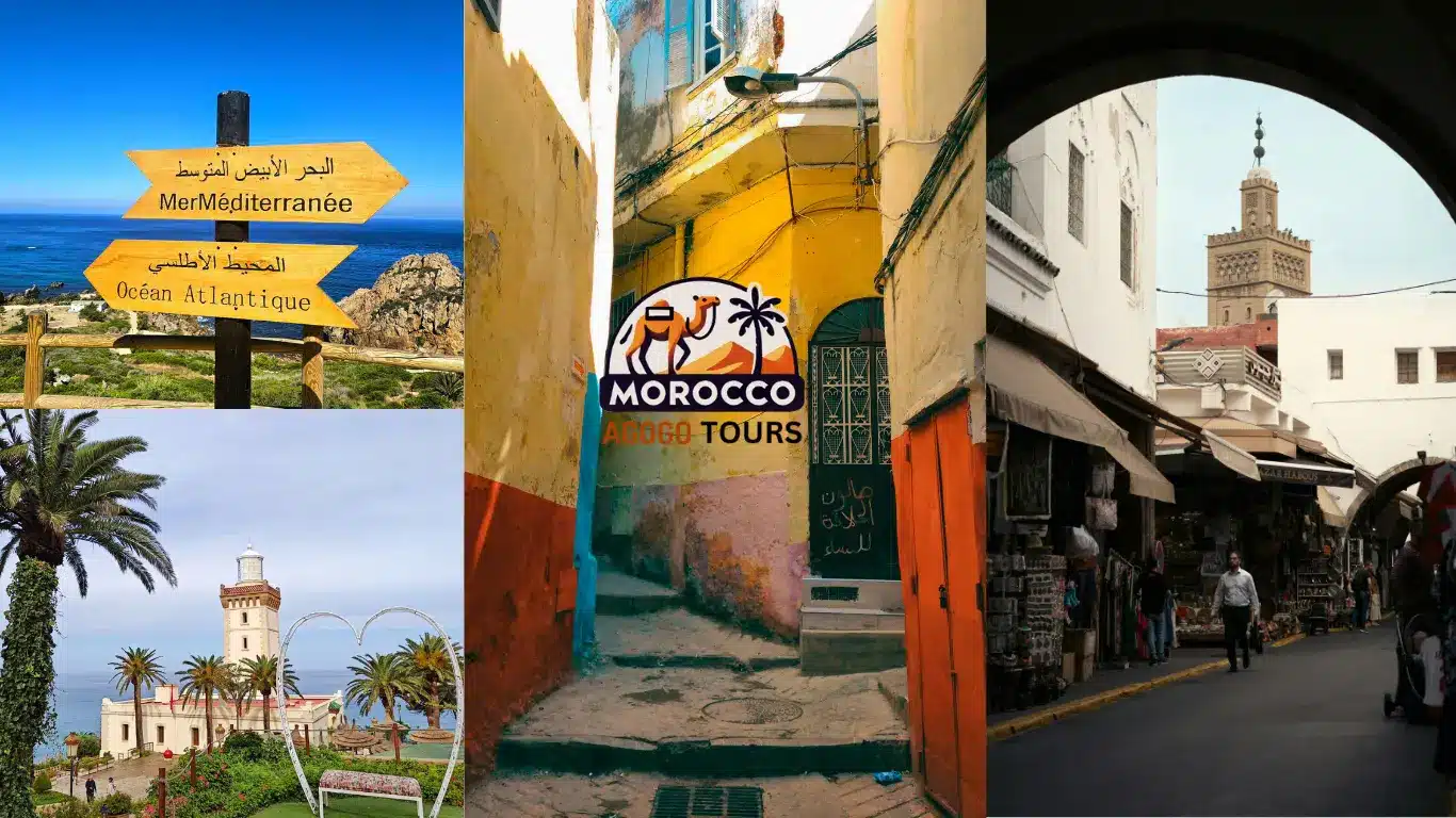 Is Tangier safe? A scenic view of Tangier, Morocco, showcasing its beautiful coastline and vibrant city life, a safe destination for tourists.