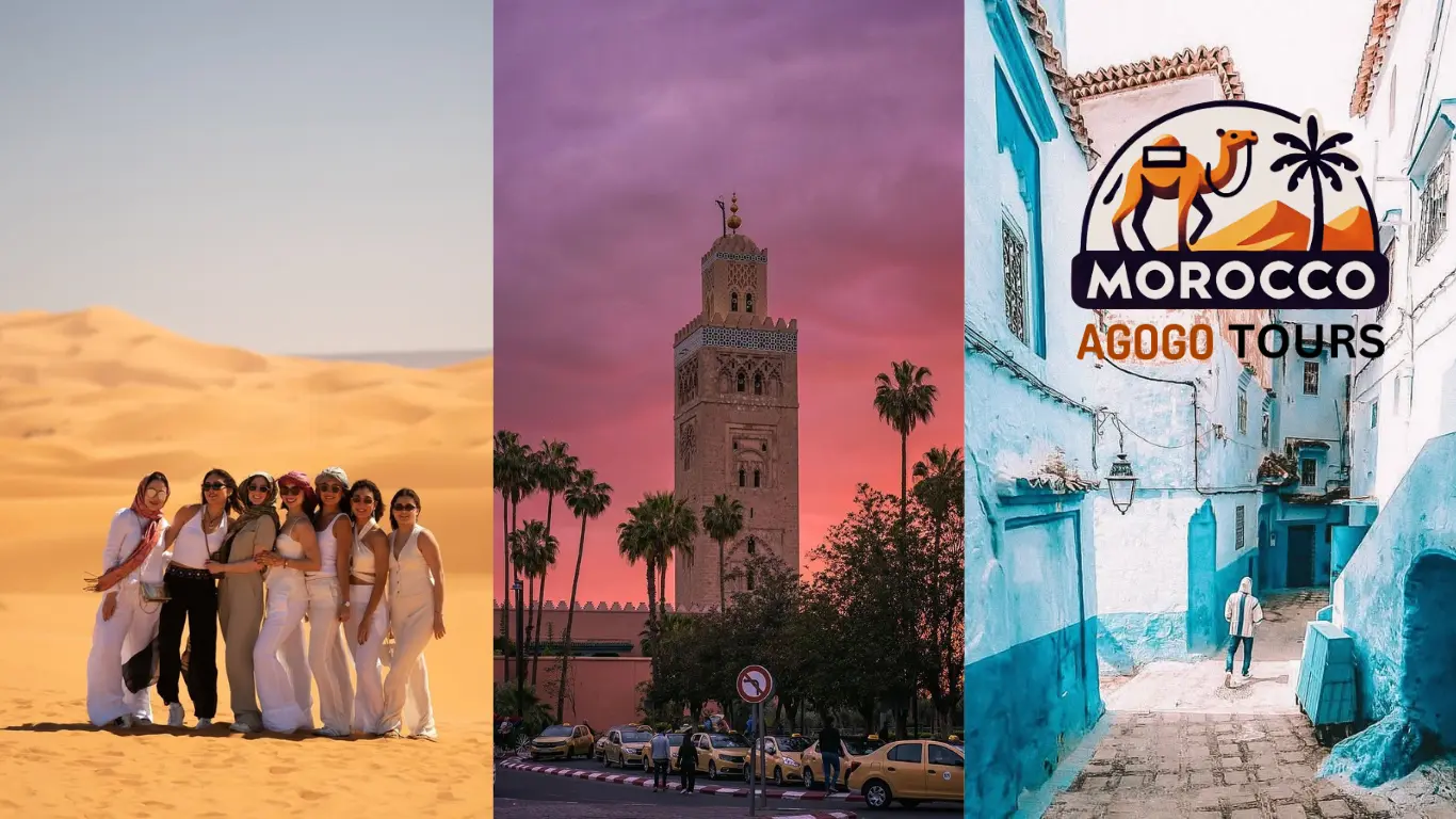 Desert dunes, blue streets of Chefchaouen, and snow-capped High Atlas Mountains — stunning cities to visit in Morocco in one view